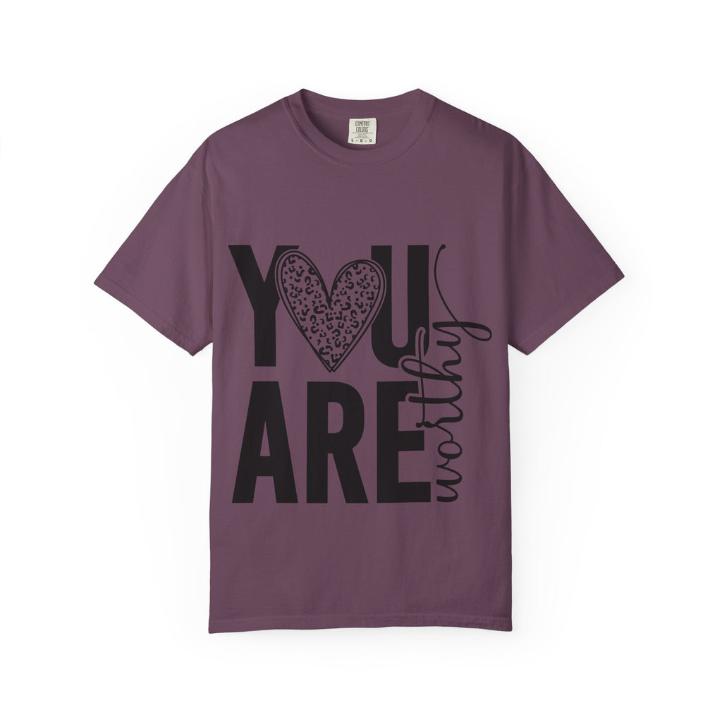 You Are Worthy Heart Graphic Inspirational Tee