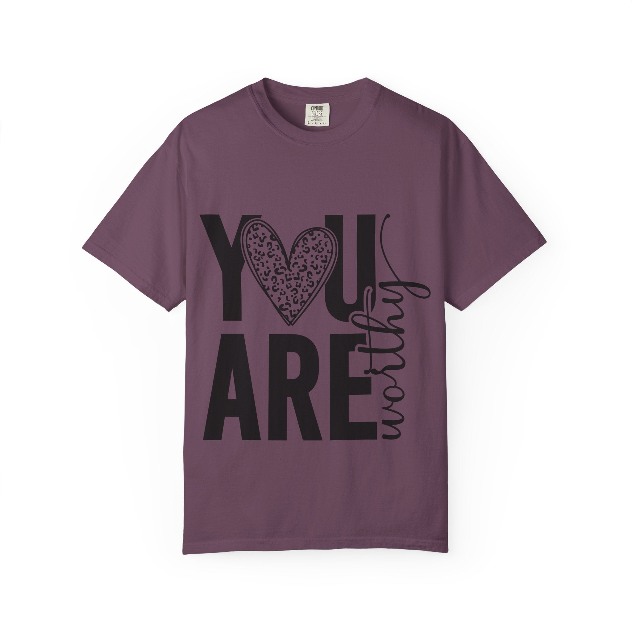 You Are Worthy Heart Graphic Inspirational Tee
