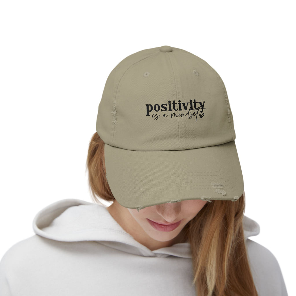 Positivity Is a Mindset Distressed Cap