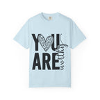 You Are Worthy Heart Graphic Inspirational Tee