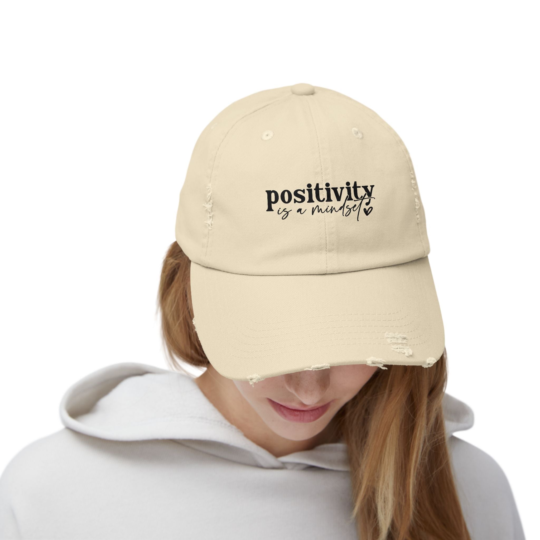 Positivity Is a Mindset Distressed Cap