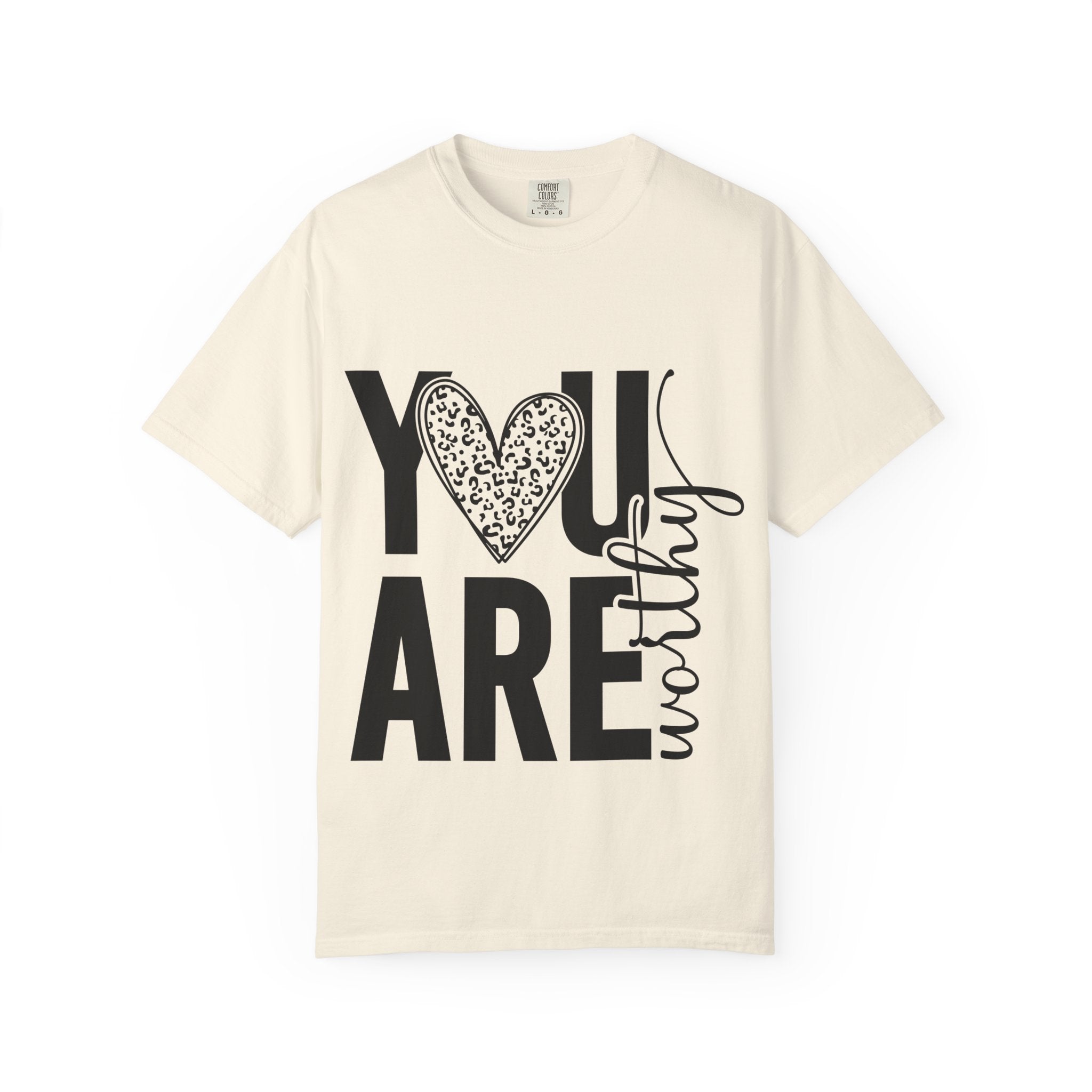 You Are Worthy Heart Graphic Inspirational Tee