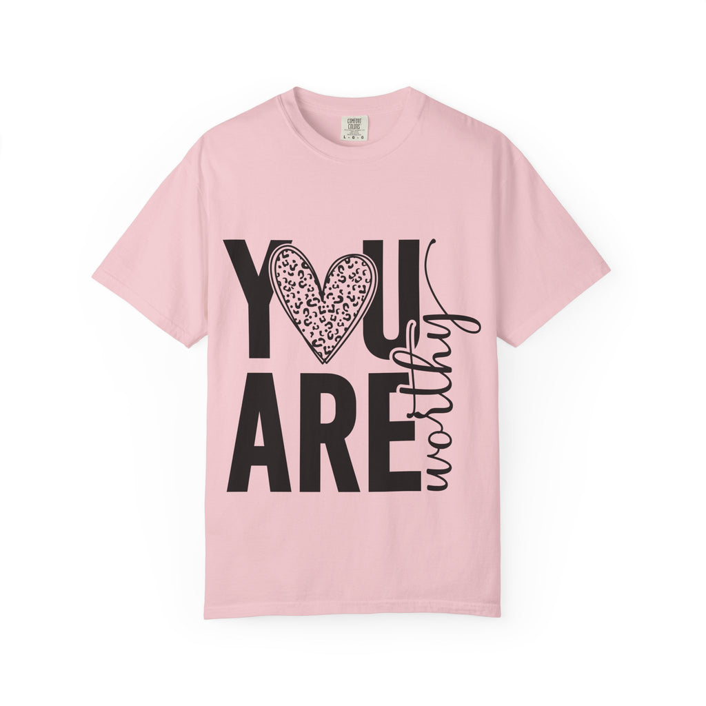 You Are Worthy Heart Graphic Inspirational Tee