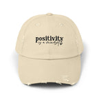 Positivity Is a Mindset Distressed Cap