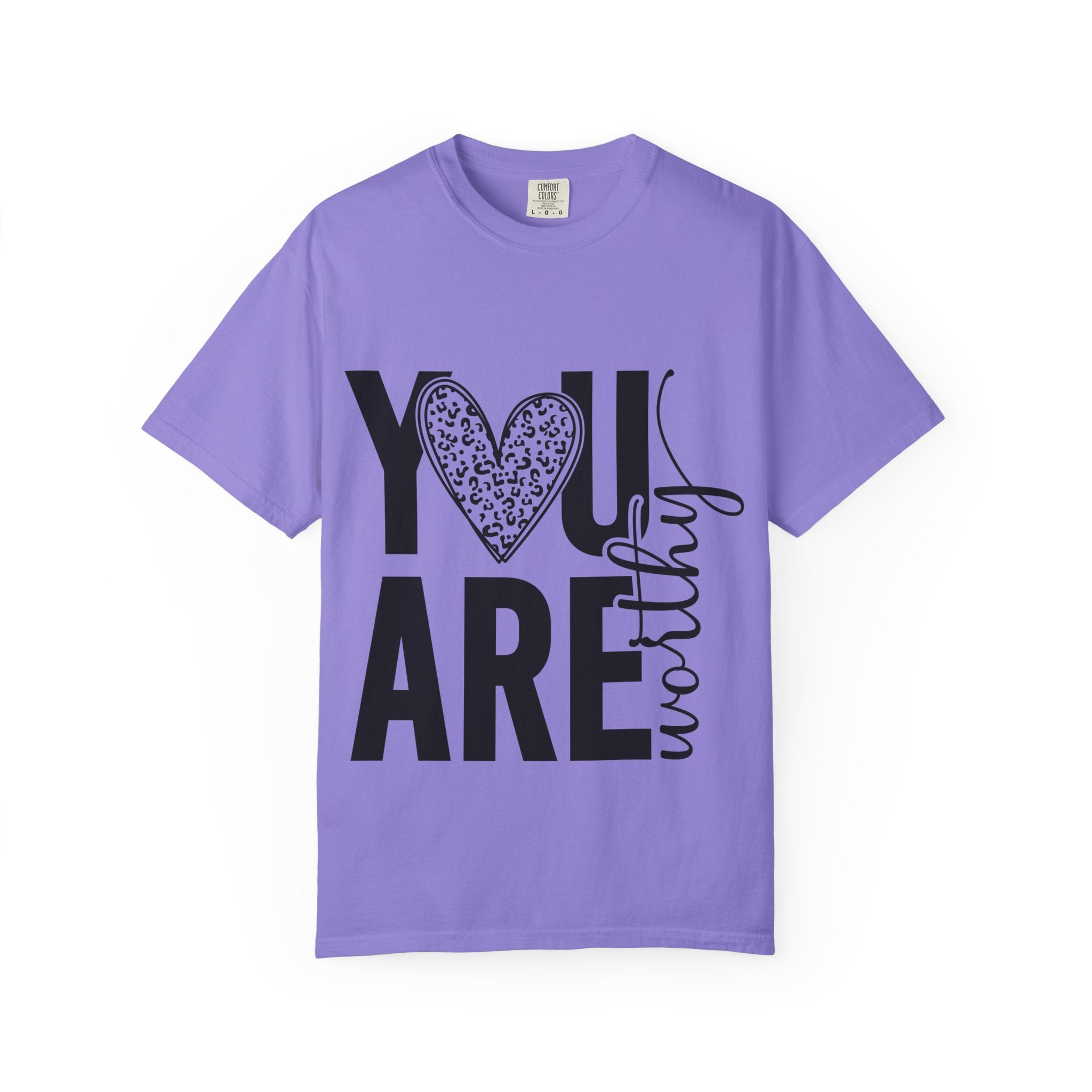 You Are Worthy Heart Graphic Inspirational Tee