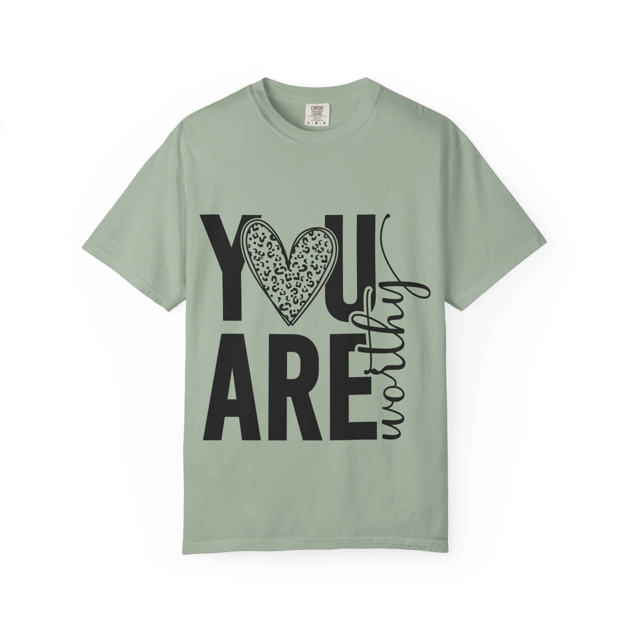 You Are Worthy Heart Graphic Inspirational Tee