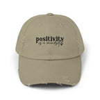Positivity Is a Mindset Distressed Cap
